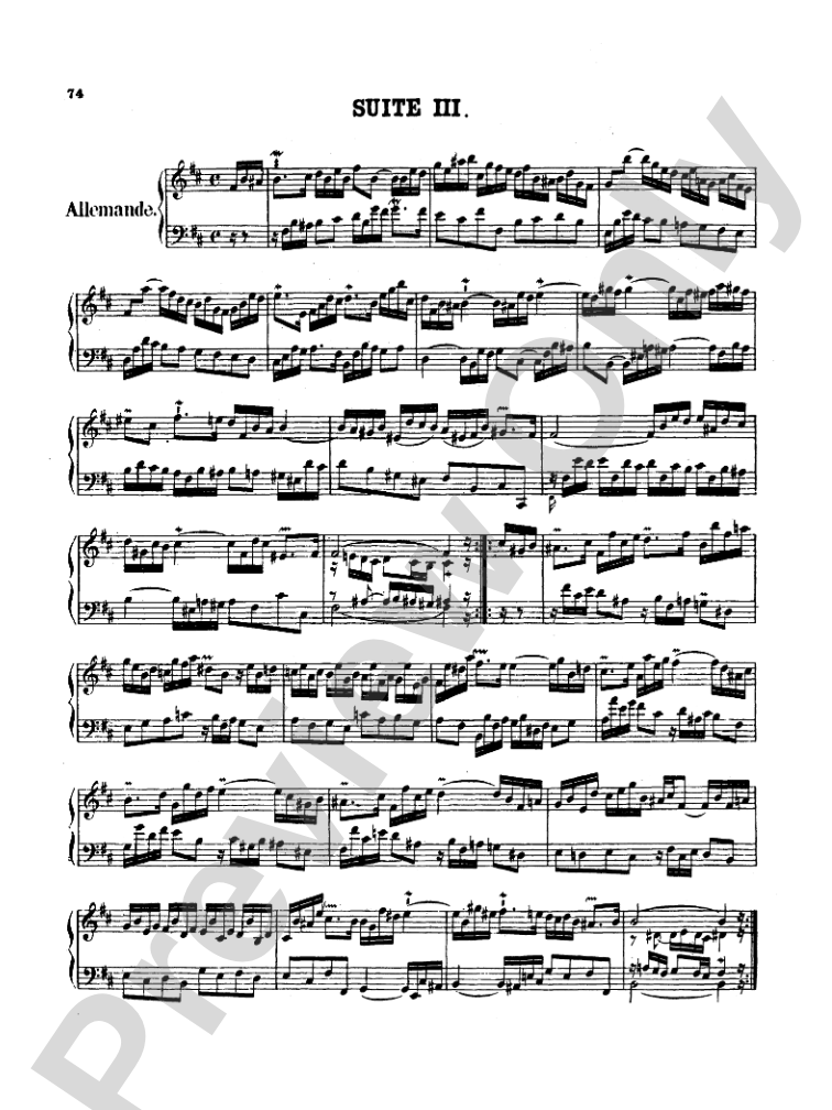 Bach: Two- and Three-Part Inventions, French Suites and Italian Concerto (Miniature Score)