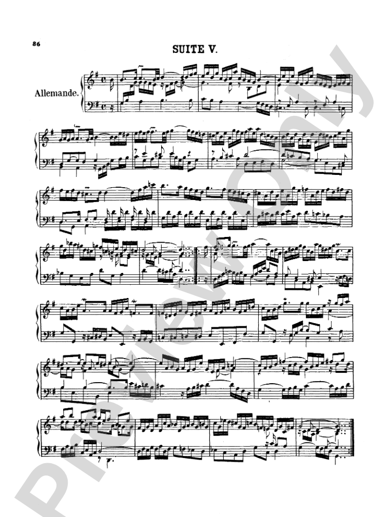 Bach: Two- and Three-Part Inventions, French Suites and Italian Concerto (Miniature Score)
