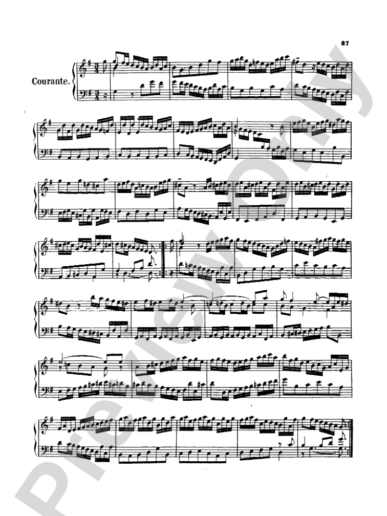 Bach: Two- and Three-Part Inventions, French Suites and Italian Concerto (Miniature Score)