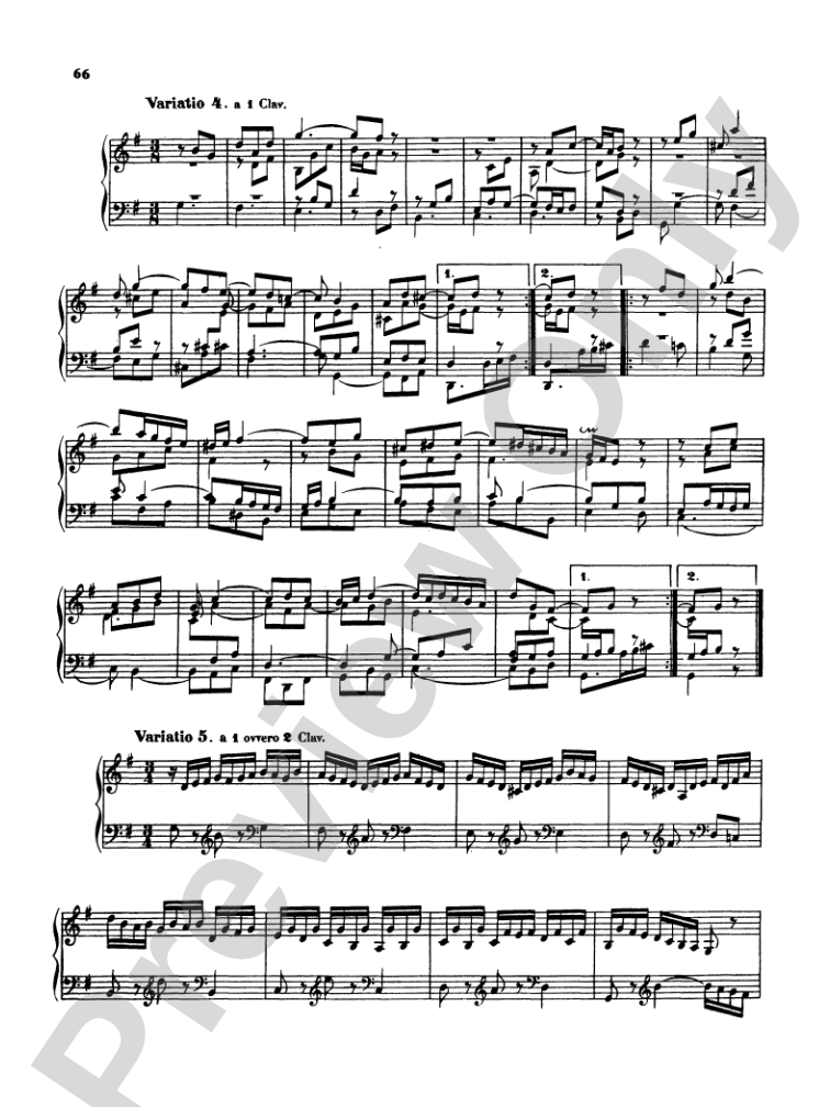 Bach: The Musical Offering and The "Goldberg Variations" (Miniature Score)
