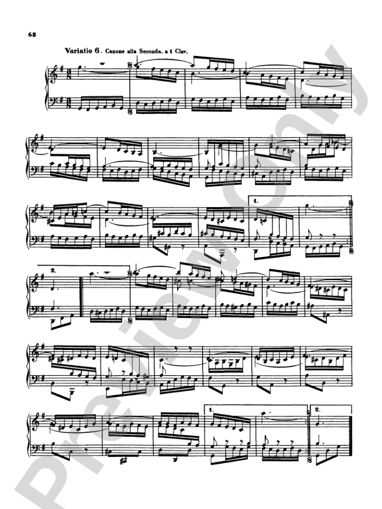 Bach: The Musical Offering and The "Goldberg Variations" (Miniature Score)