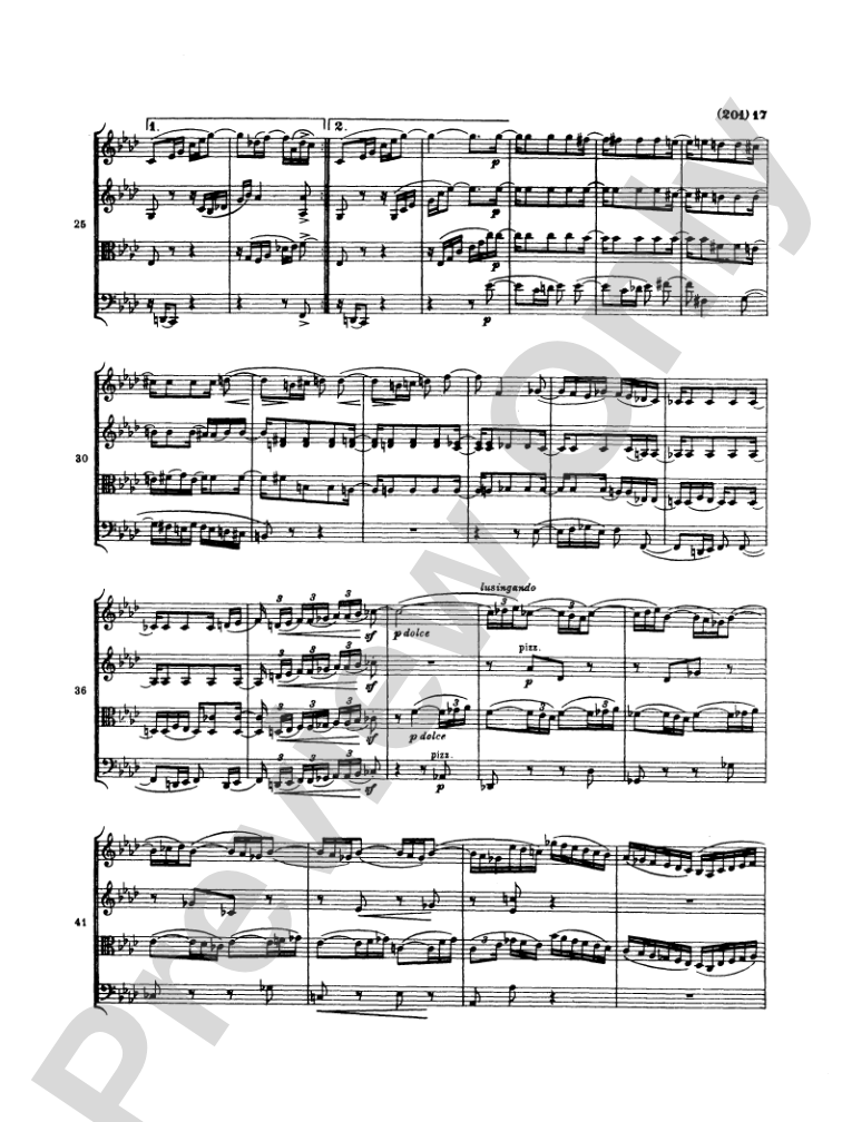 Brahms: Three String Quartets: String Quartet Miniature Score
