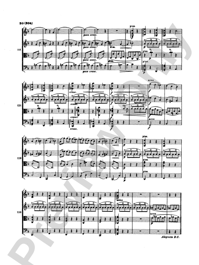 Brahms: Three String Quartets: String Quartet Miniature Score