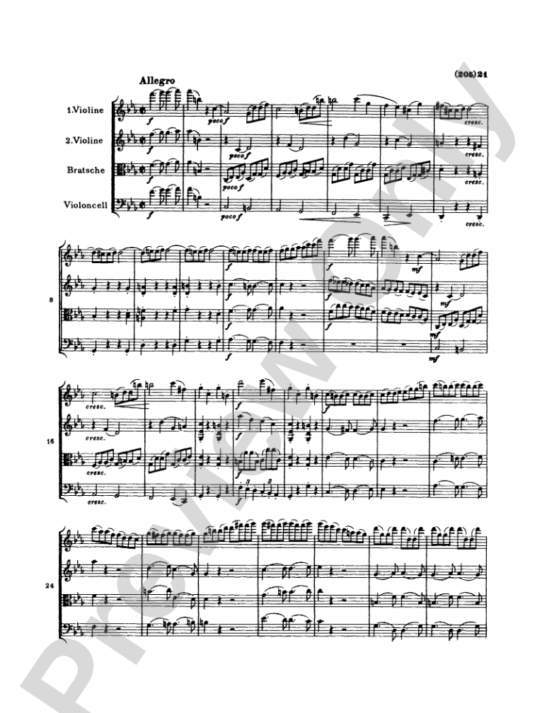 Brahms: Three String Quartets: String Quartet Miniature Score