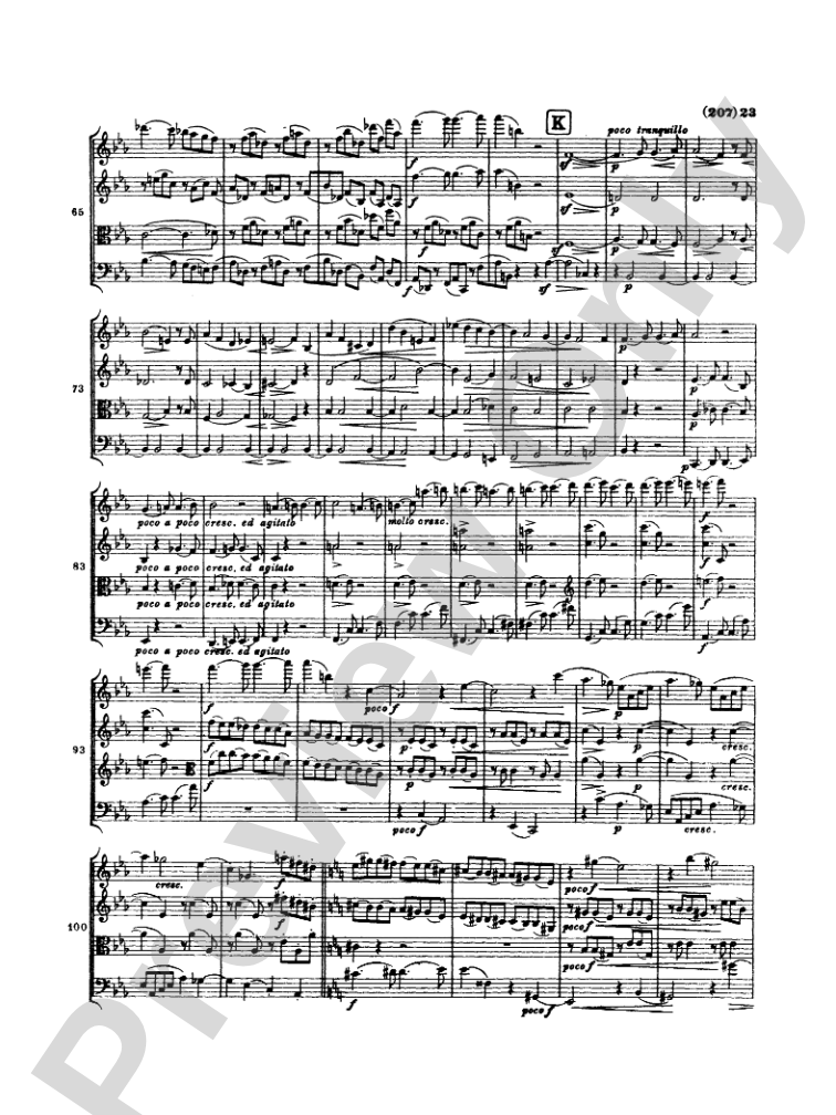 Brahms: Three String Quartets: String Quartet Miniature Score