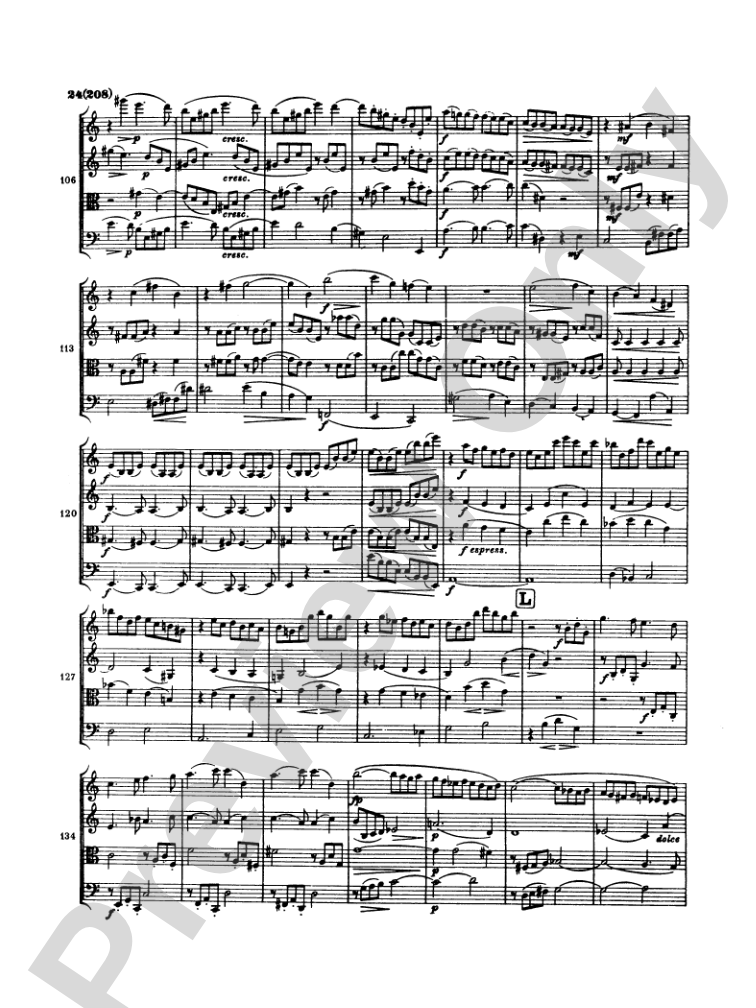 Brahms: Three String Quartets: String Quartet Miniature Score