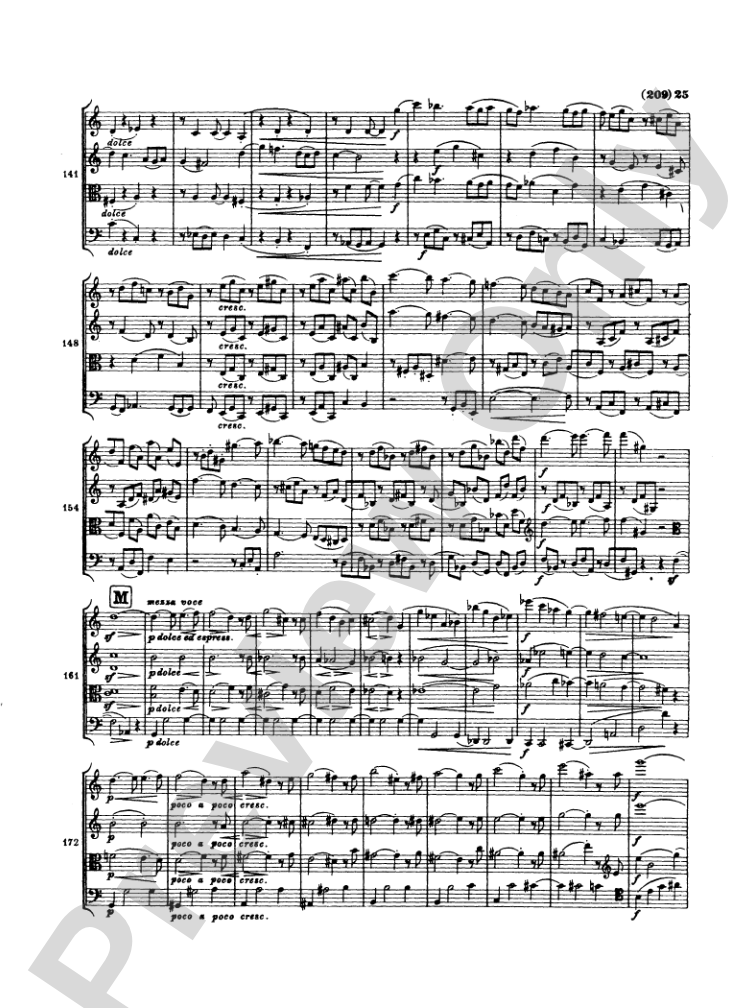 Brahms: Three String Quartets: String Quartet Miniature Score