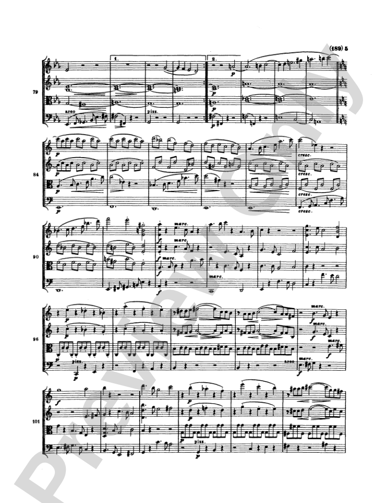 Brahms: Three String Quartets: String Quartet Miniature Score