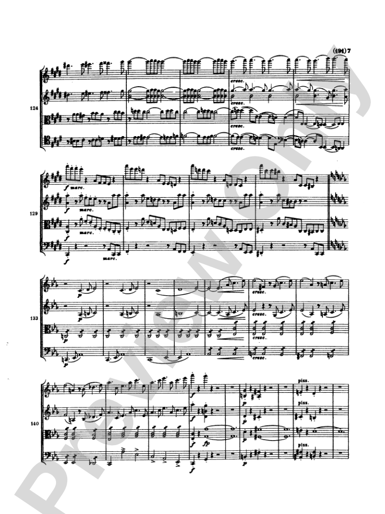 Brahms: Three String Quartets: String Quartet Miniature Score