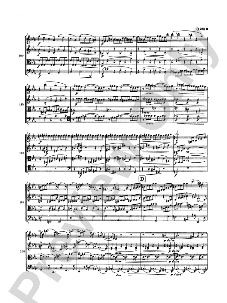 Brahms: Three String Quartets: String Quartet Miniature Score
