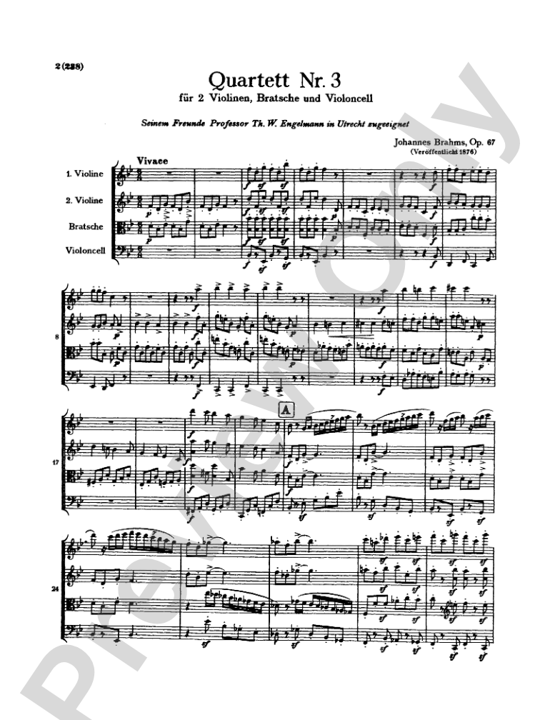 Brahms: Three String Quartets