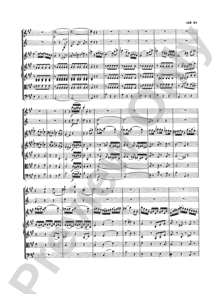 Mozart: Concertos for Stringed Instruments and Orchestra: Violin Miniature Score