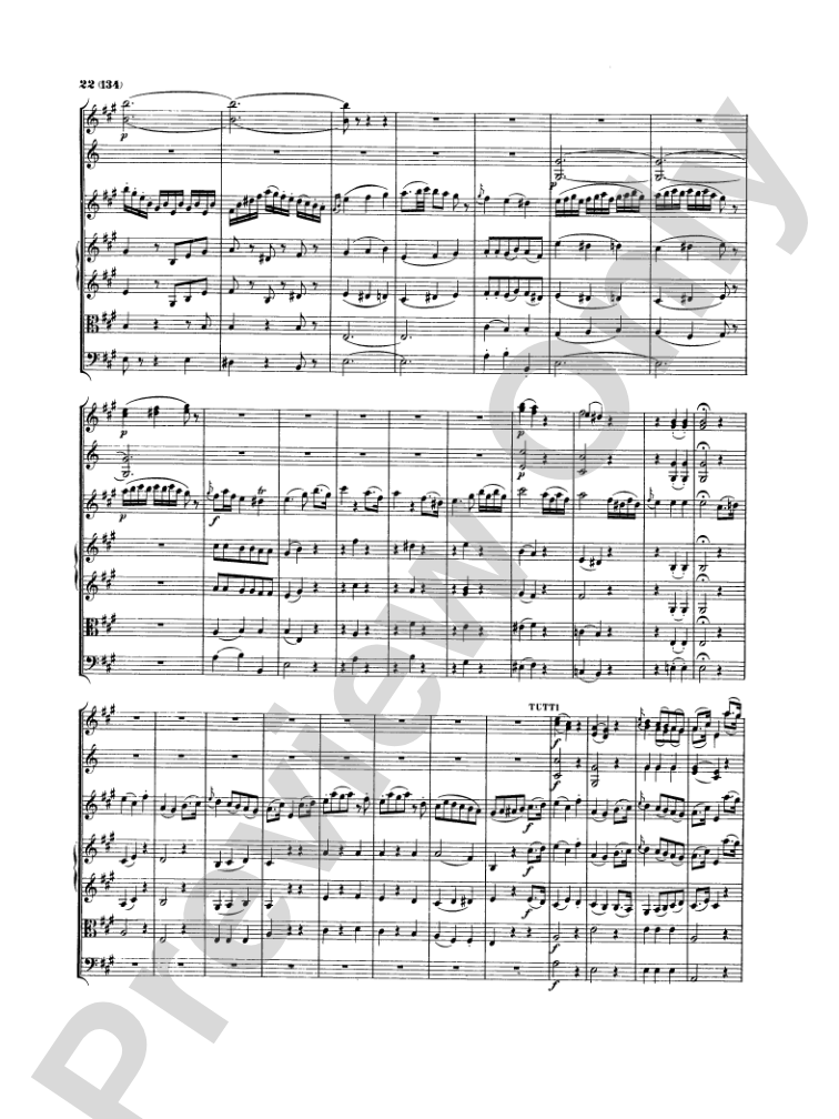 Mozart: Concertos for Stringed Instruments and Orchestra: Violin Miniature Score