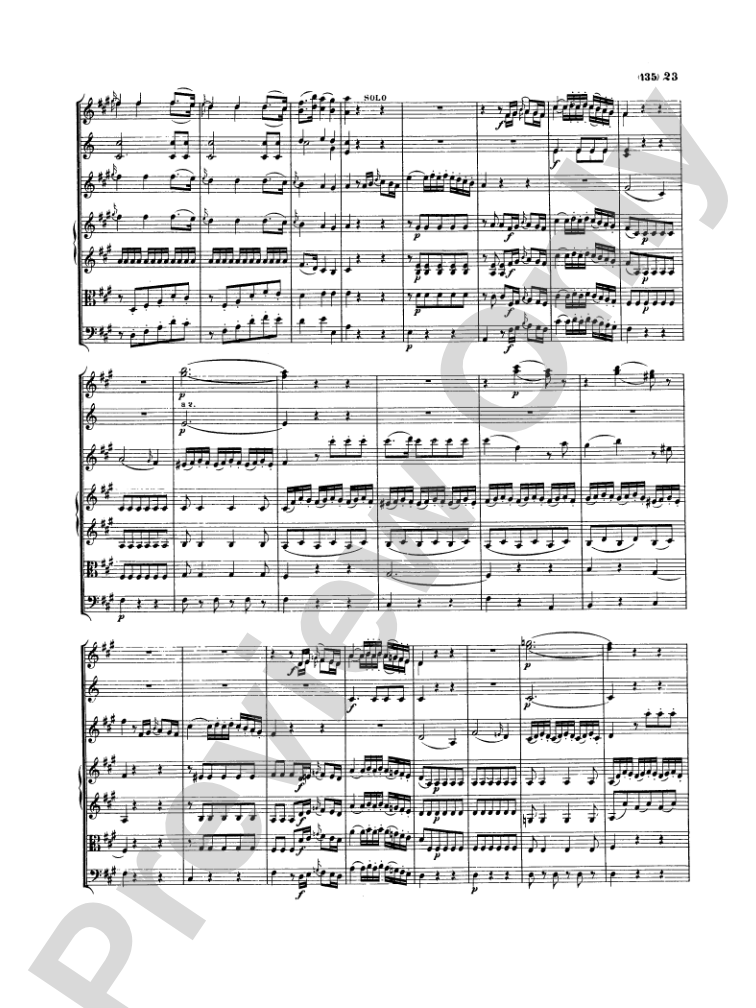 Mozart: Concertos for Stringed Instruments and Orchestra: Violin Miniature Score