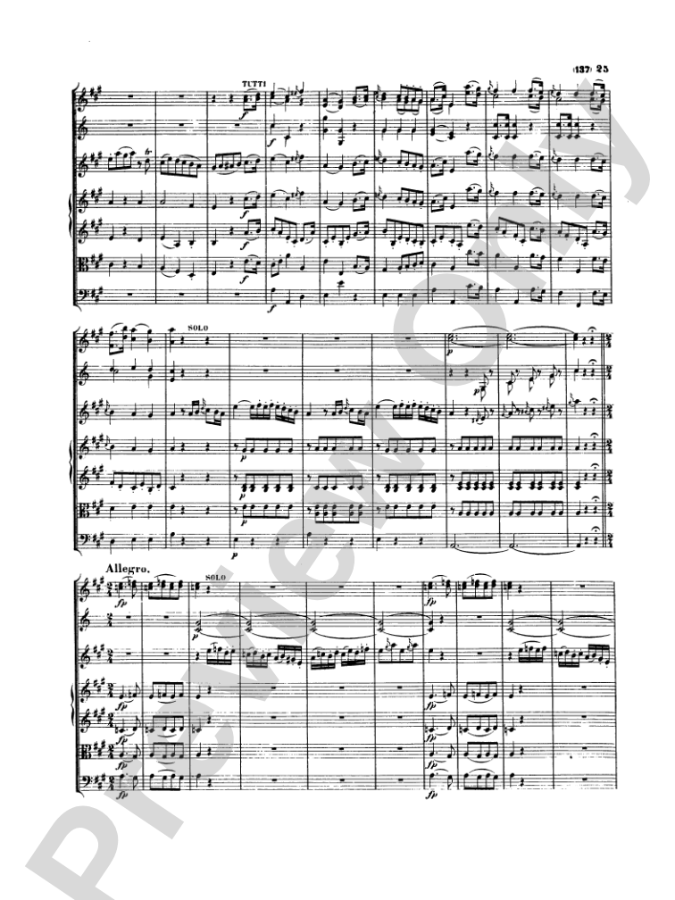 Mozart: Concertos for Stringed Instruments and Orchestra: Violin Miniature Score