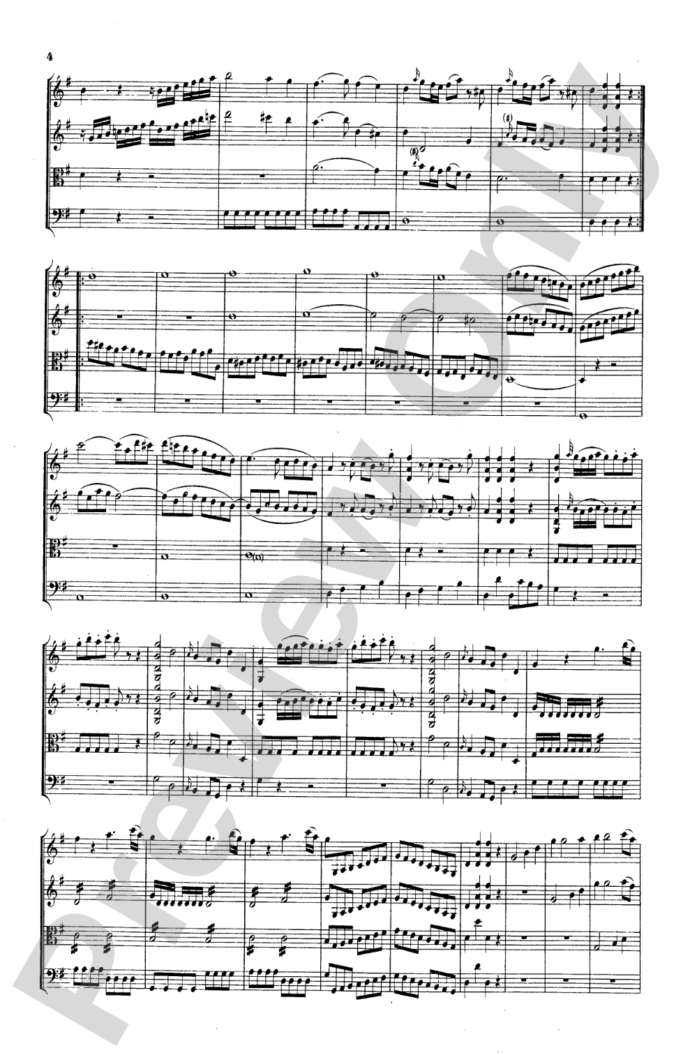 Mozart: String Quartets: String Quartet Miniature Score