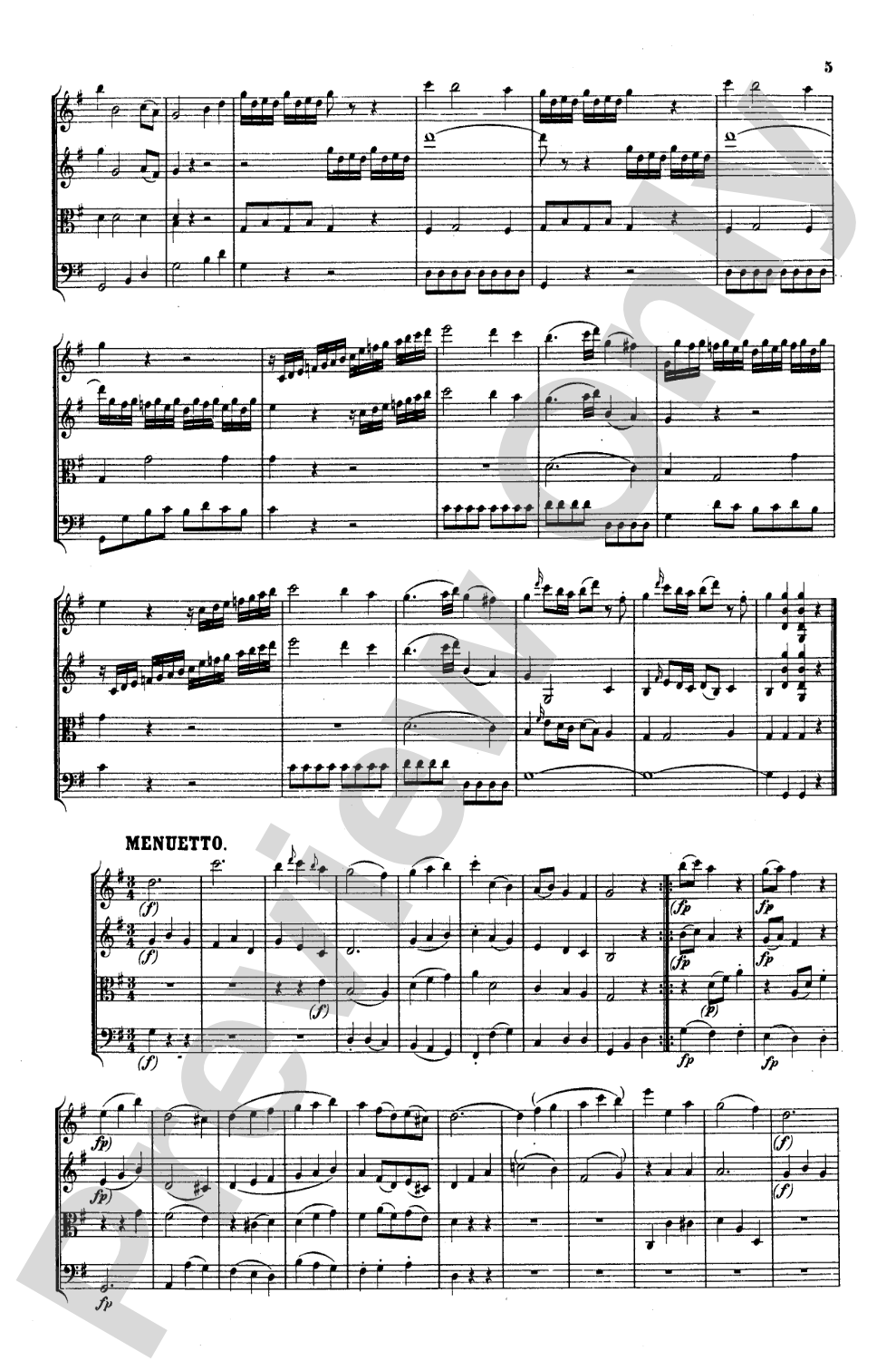 Mozart: String Quartets: String Quartet Miniature Score