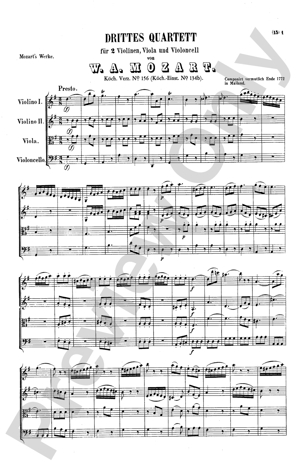 Mozart: String Quartets