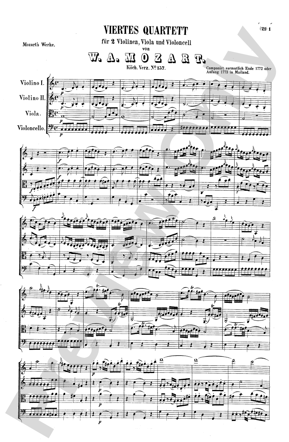Mozart: String Quartets