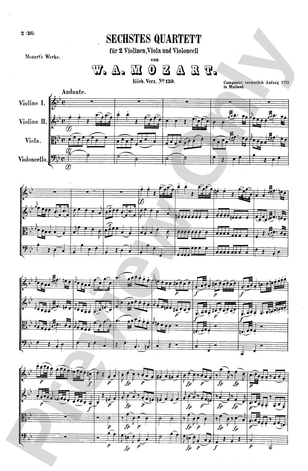 Mozart: String Quartets