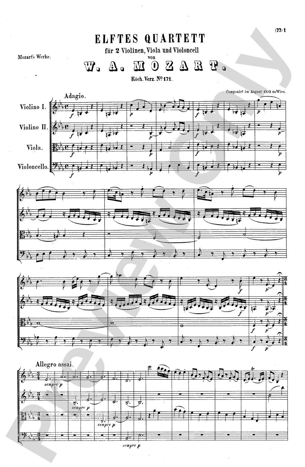 Mozart: String Quartets