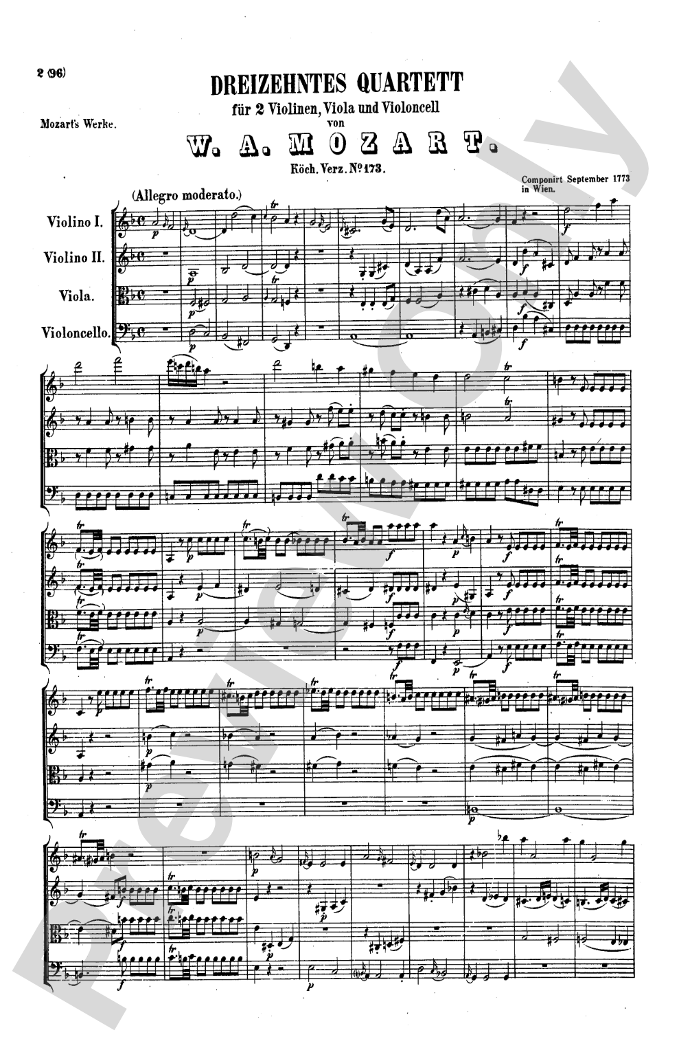 Mozart: String Quartets