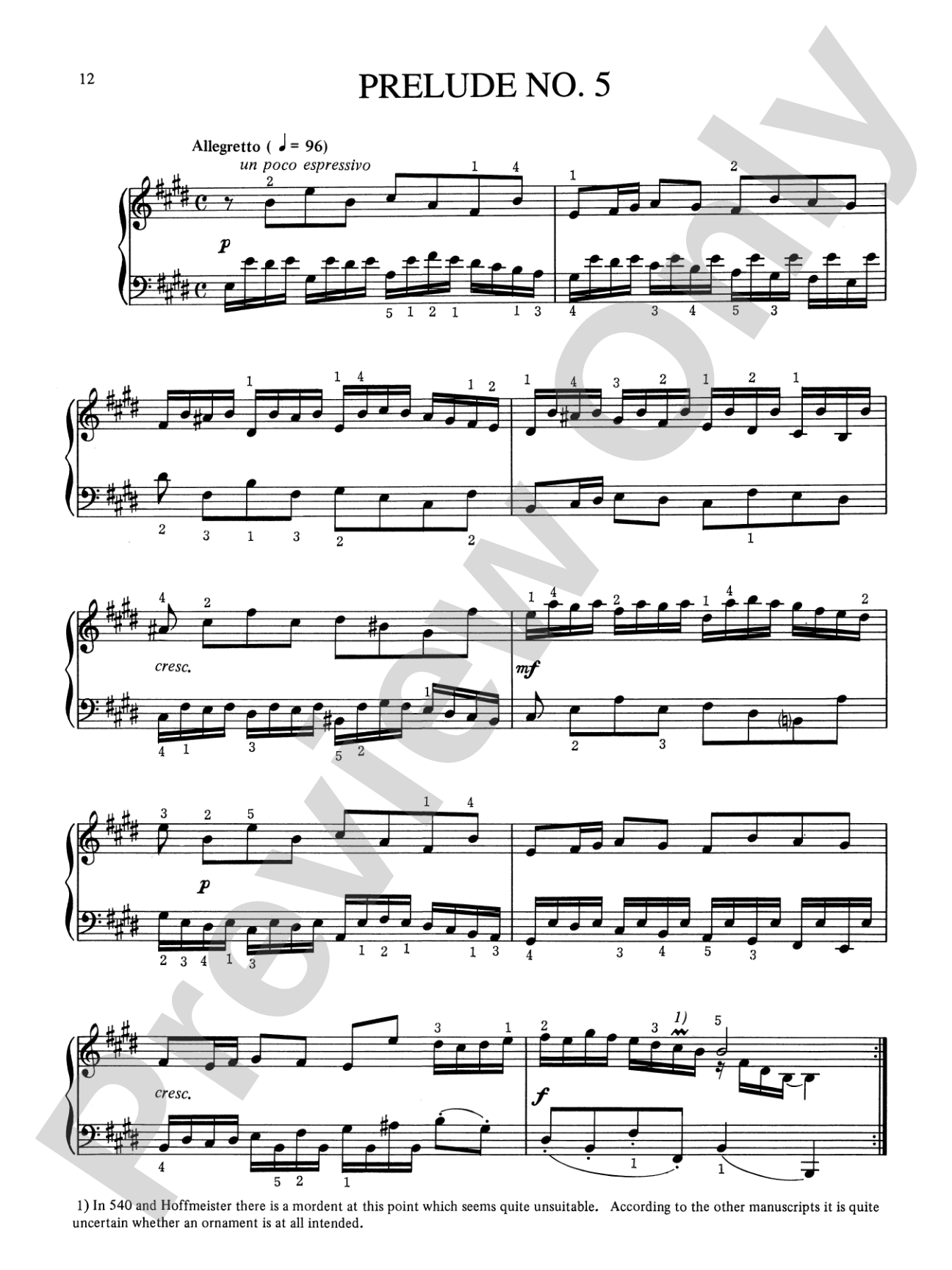 Bach: Eighteen Little Preludes (Ed. Hans Bischoff)
