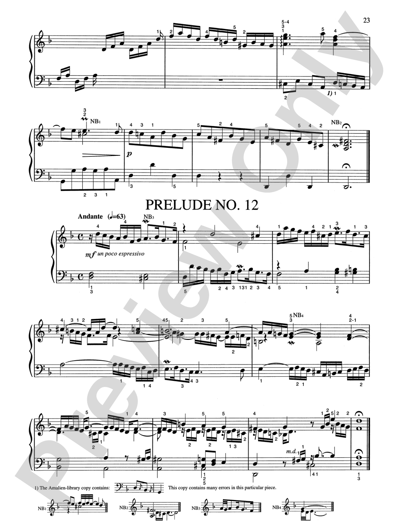 Bach: Eighteen Little Preludes (Ed. Hans Bischoff)