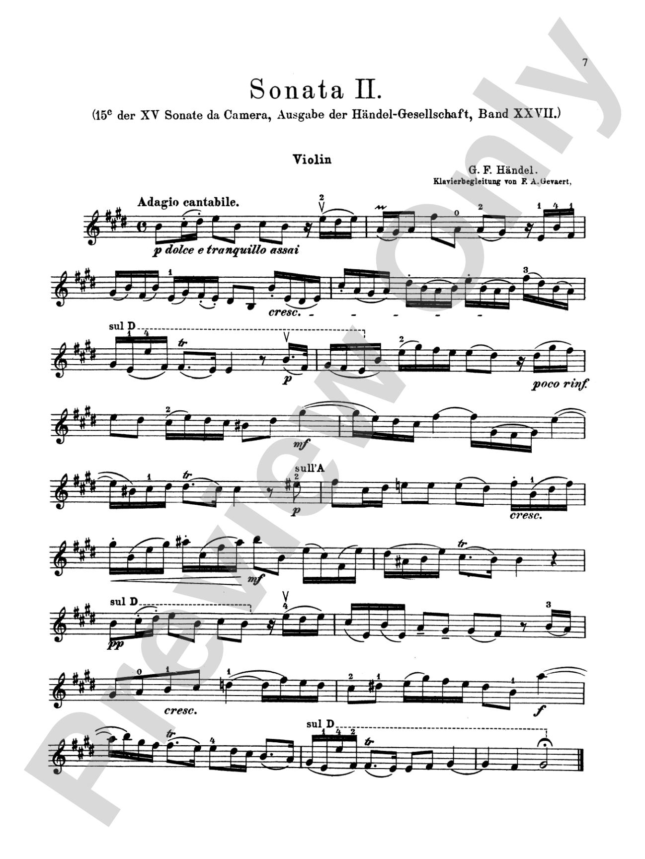 Handel: Six Sonatas