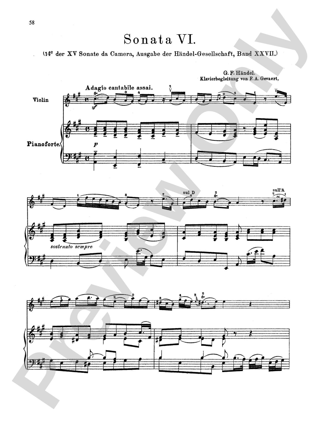 Handel: Six Sonatas