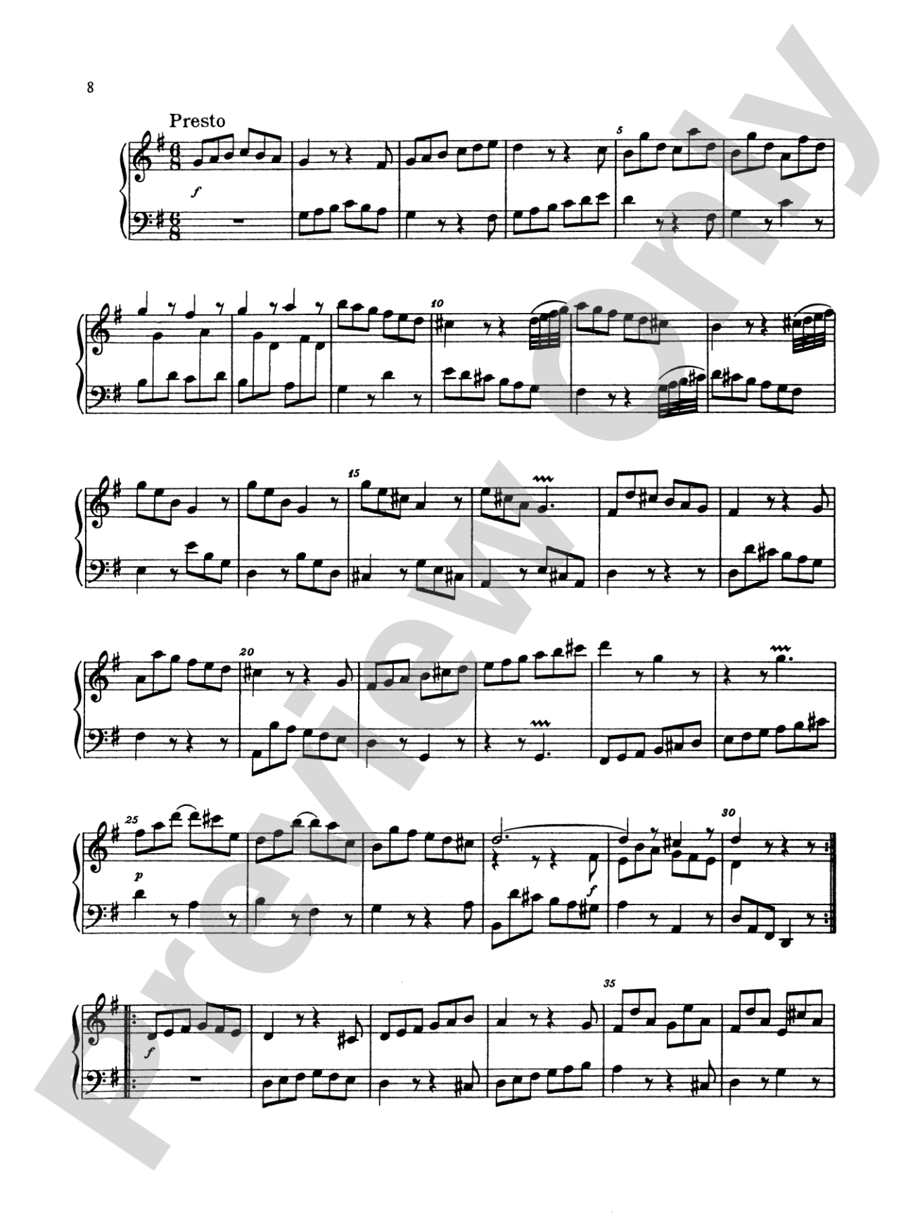Bach: Nine Sonatas: Piano Book