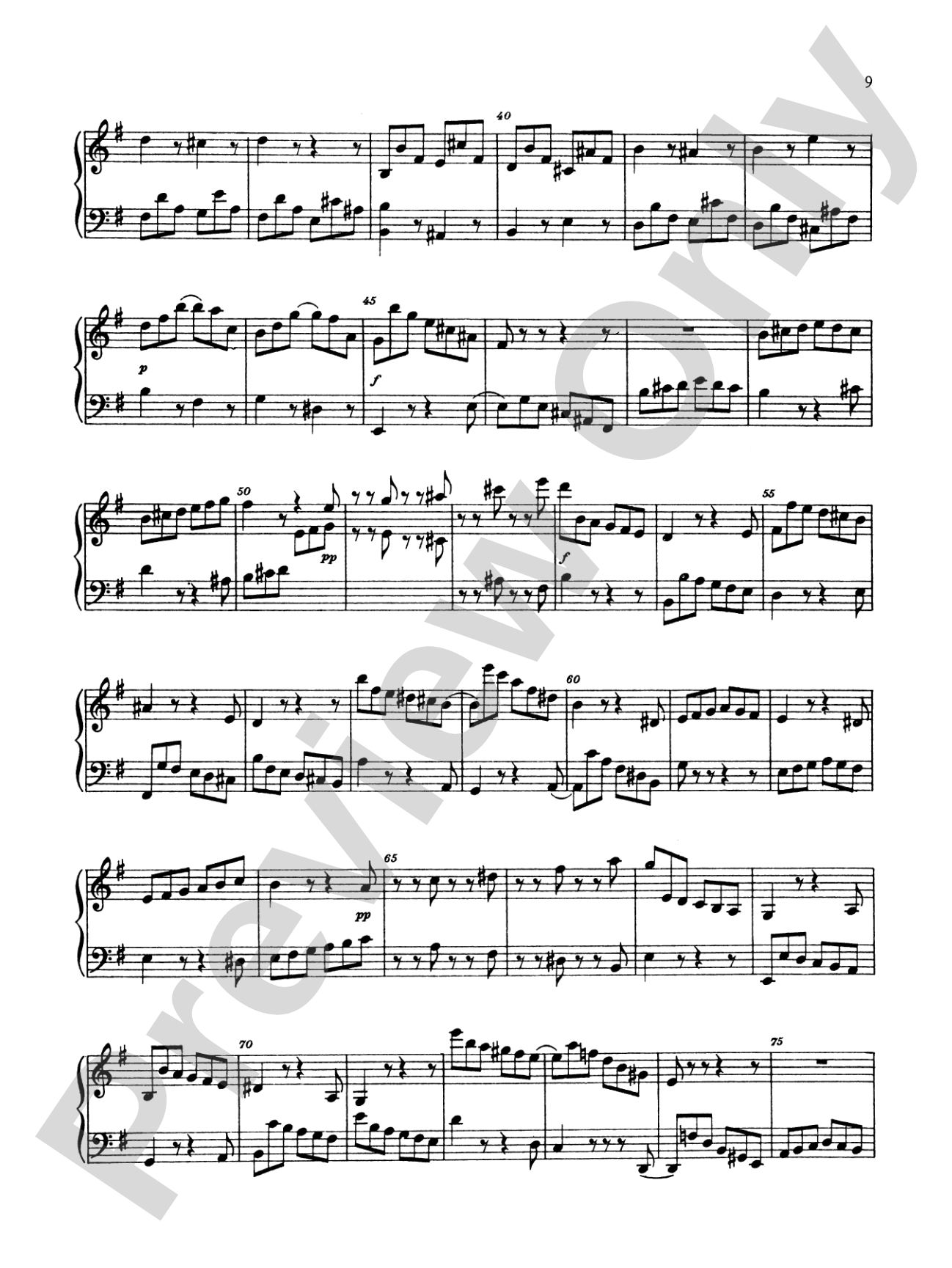 Bach: Nine Sonatas: Piano Book