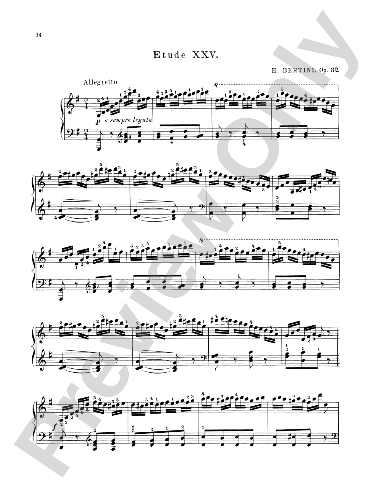 Bertini: Forty-eight Studies, Op. 29 & 32