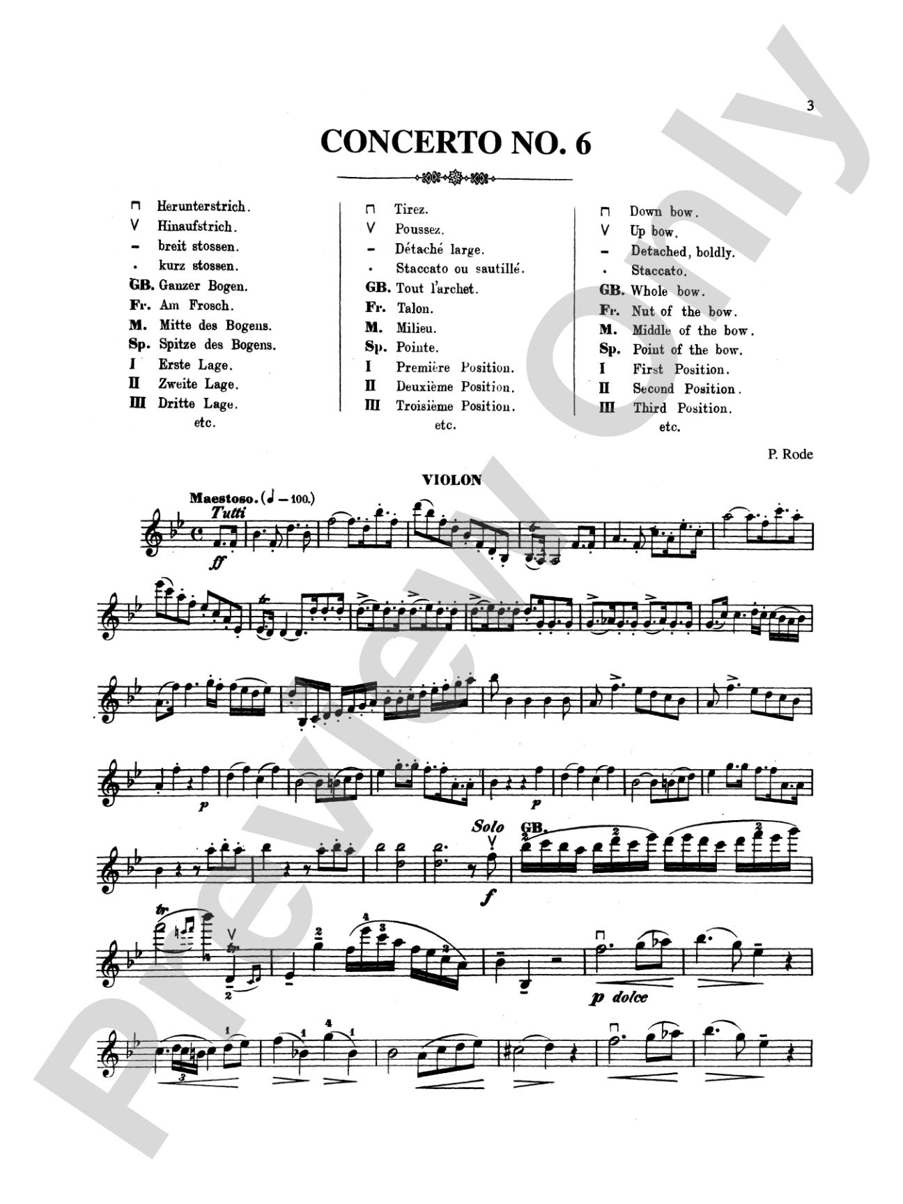 Rode: Concertos Nos. 6 and 7 (Ed. Grünwald): Violin Book