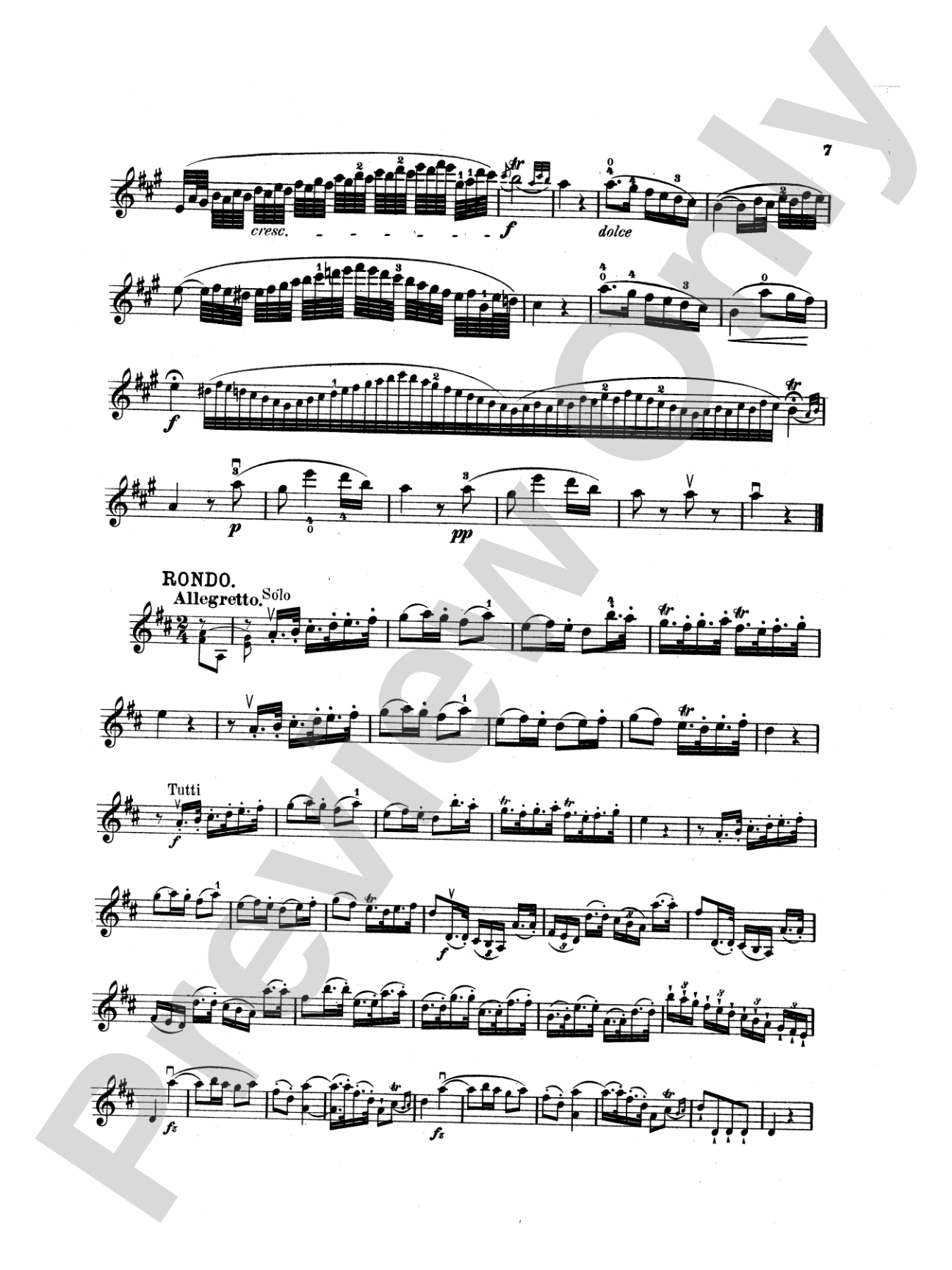 Kreutzer: Concerto No. 13 (Piano acc. Transcr. Friedrich Hermann): Violin Book