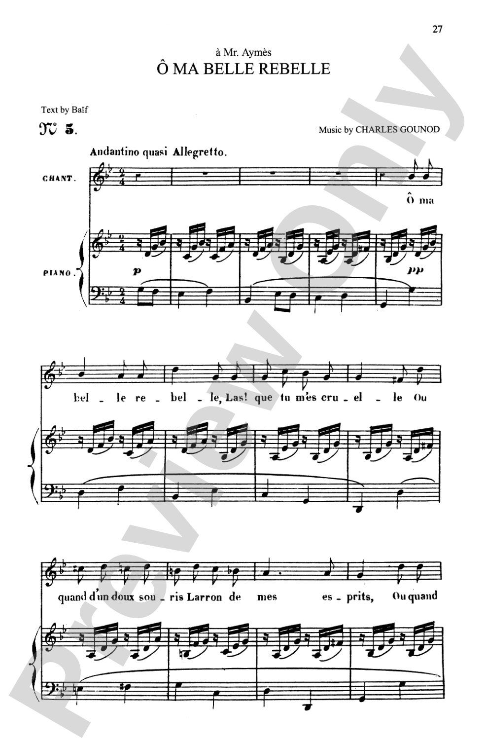 Gounod: Songs, Volume I, High Voice (French)