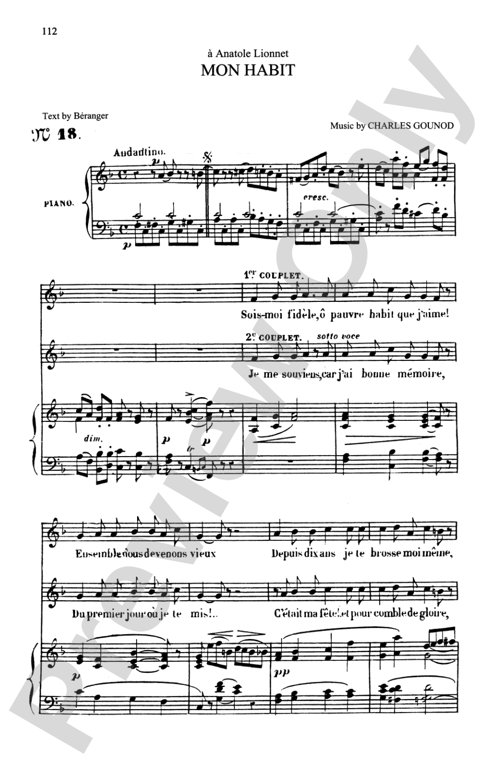 Gounod: Songs, Volume I, High Voice (French)