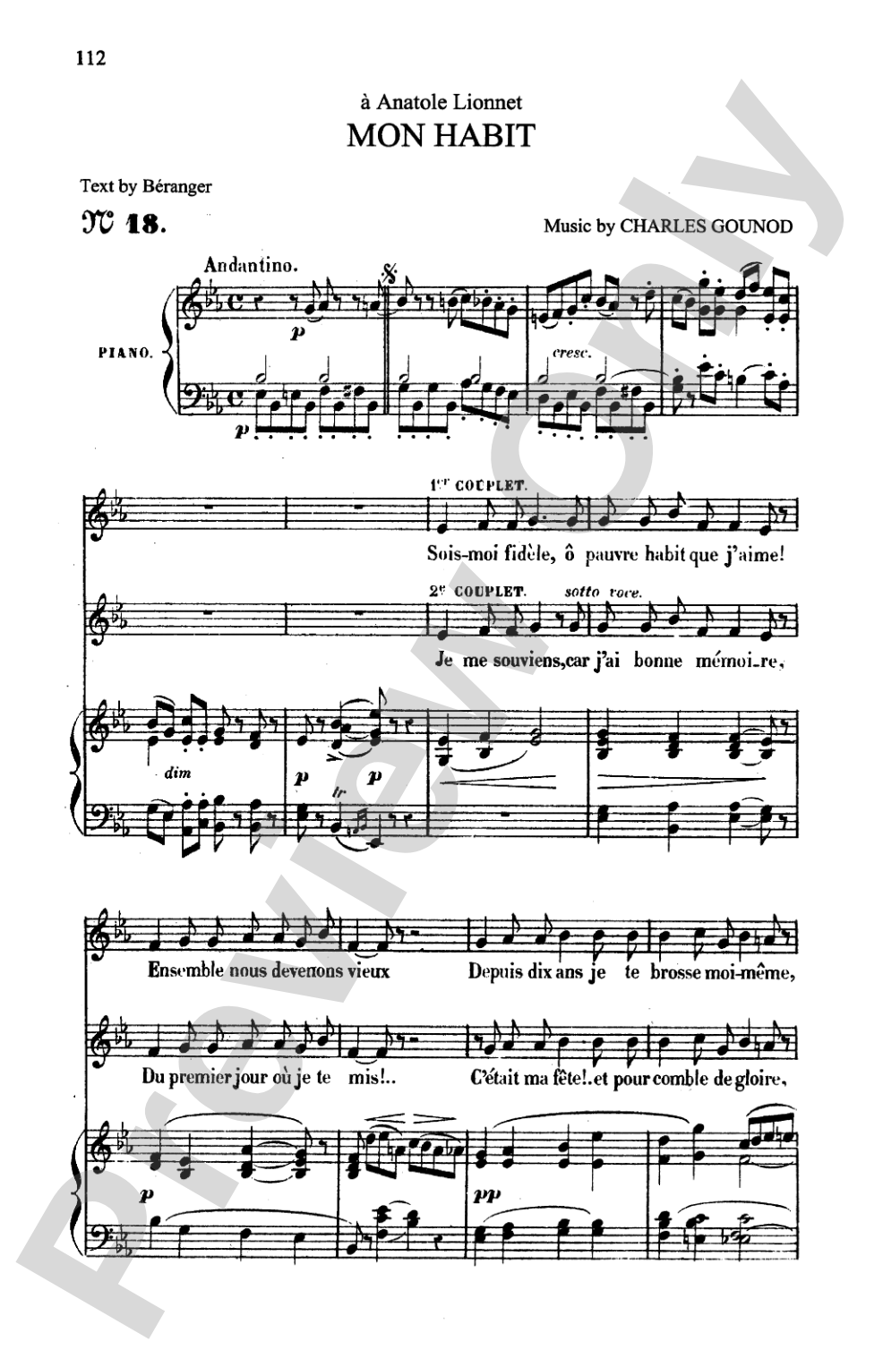 Gounod: Songs, Volume I, Medium Voice (French)
