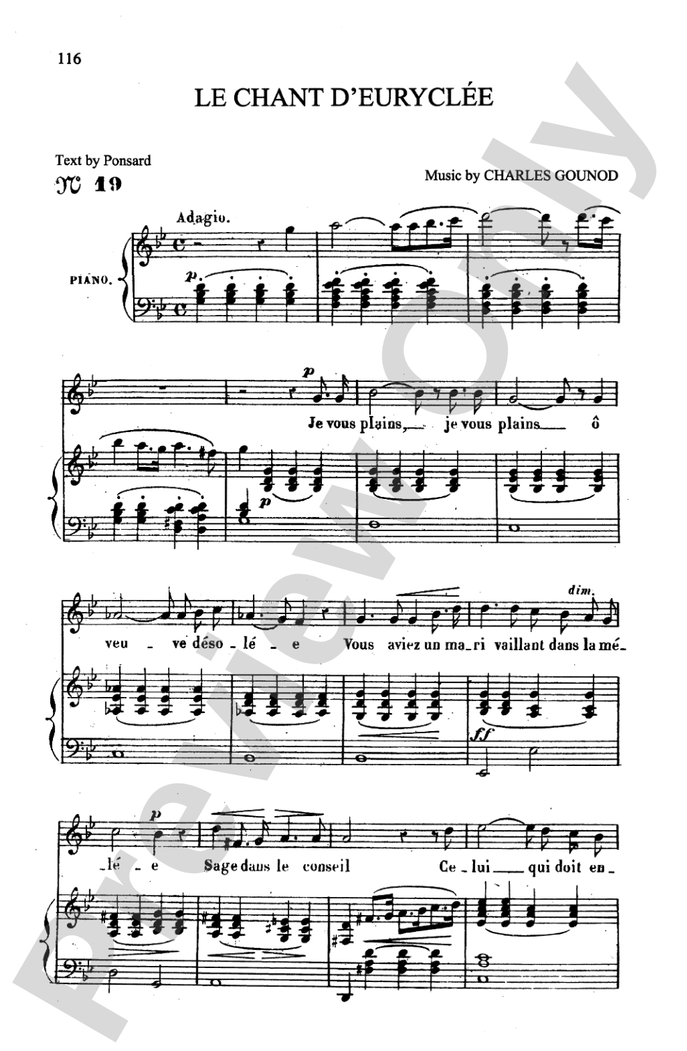 Gounod: Songs, Volume I, Medium Voice (French)