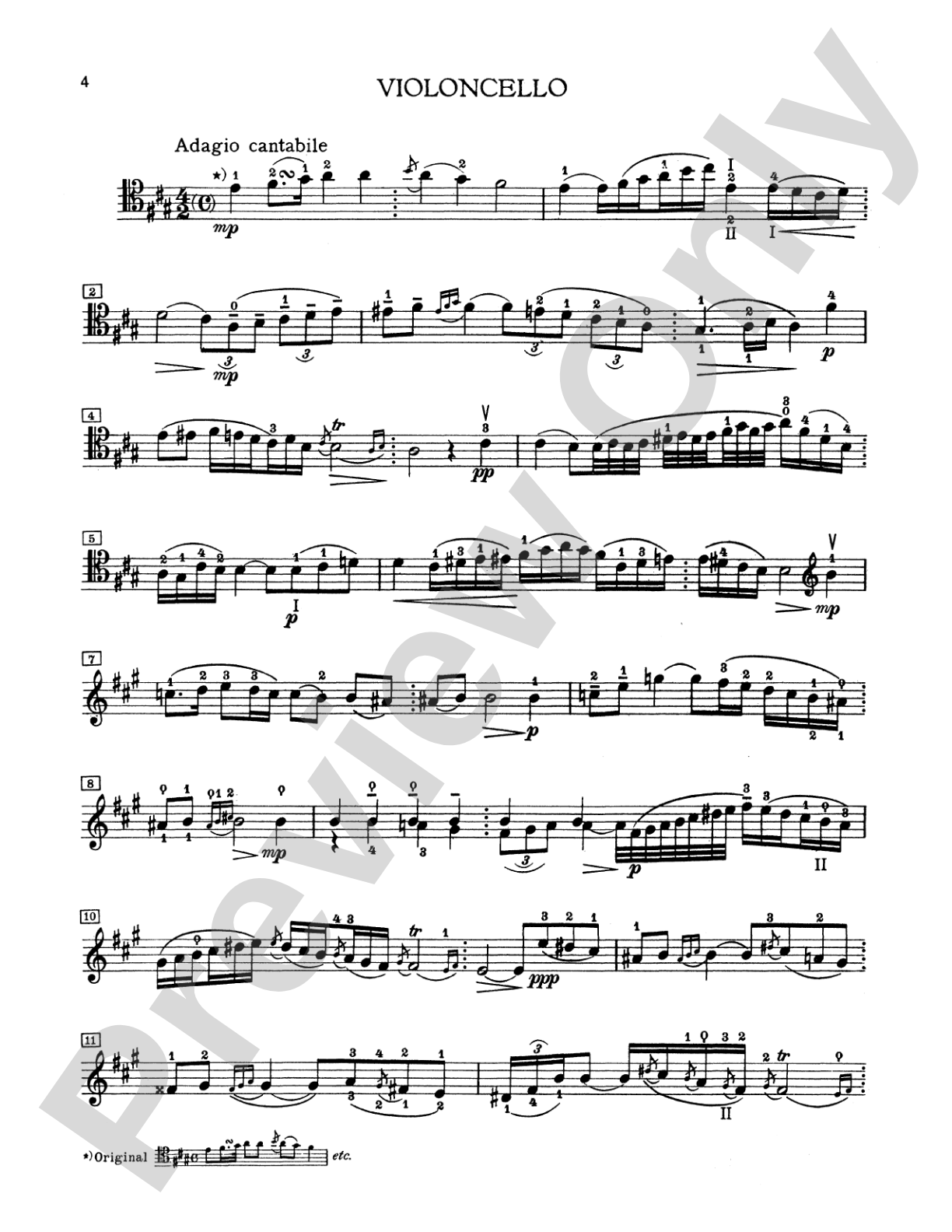 Boccherini: Three Sonatas for Cello and Piano: Cello Book