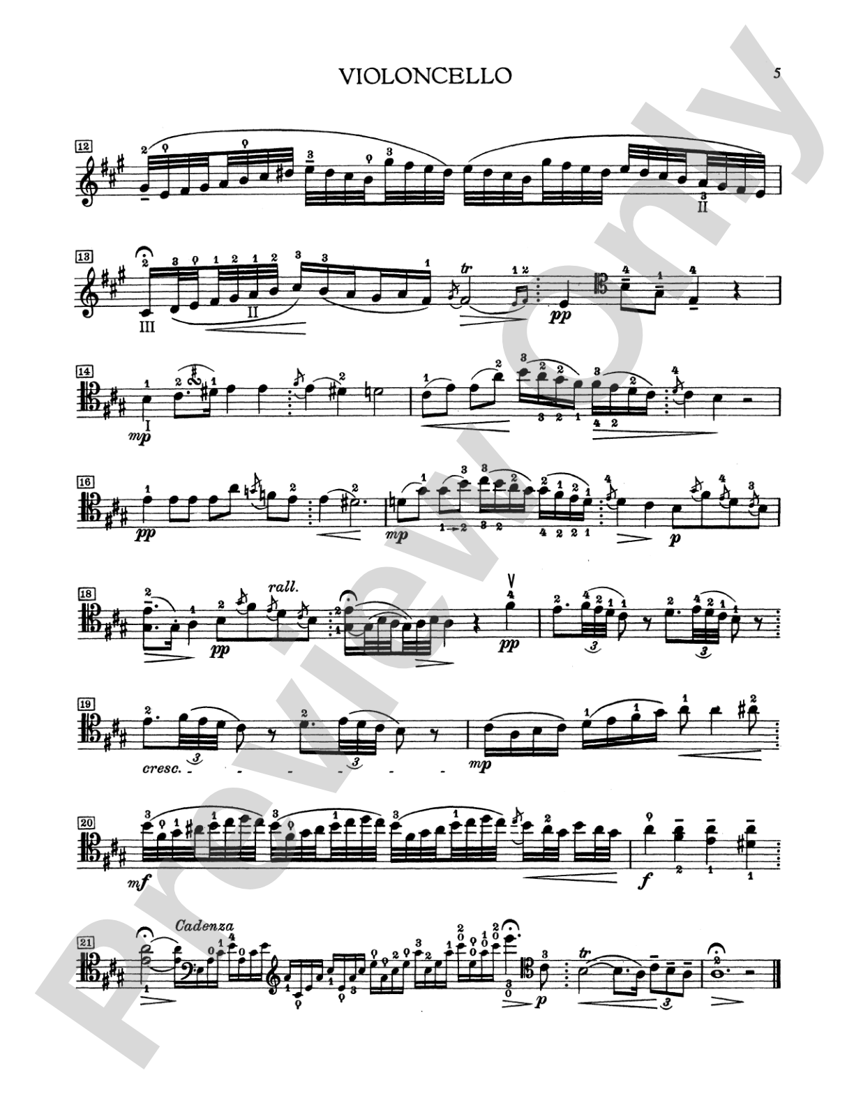 Boccherini: Three Sonatas for Cello and Piano: Cello Book