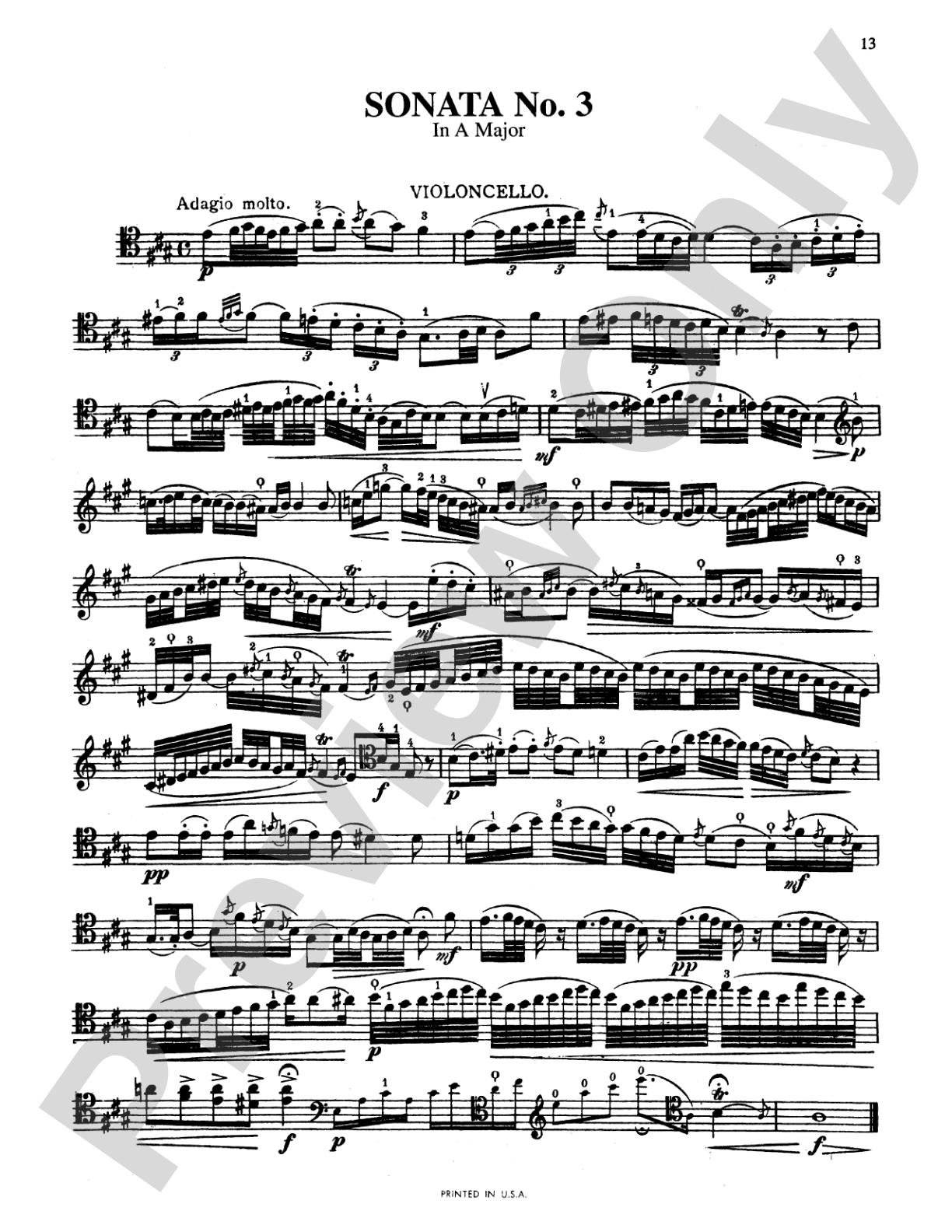 Boccherini: Three Sonatas for Cello and Piano