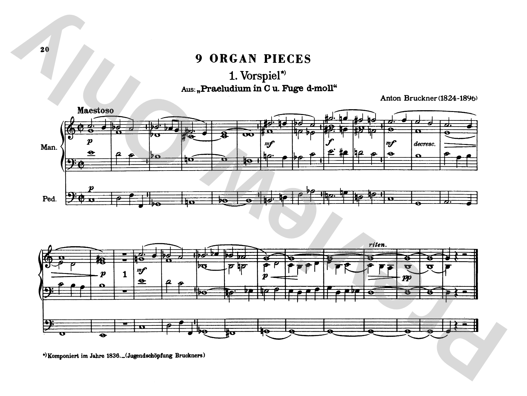 Bruckner: Album of Various Pieces (Including Preludes, Postludes, Transcriptions)