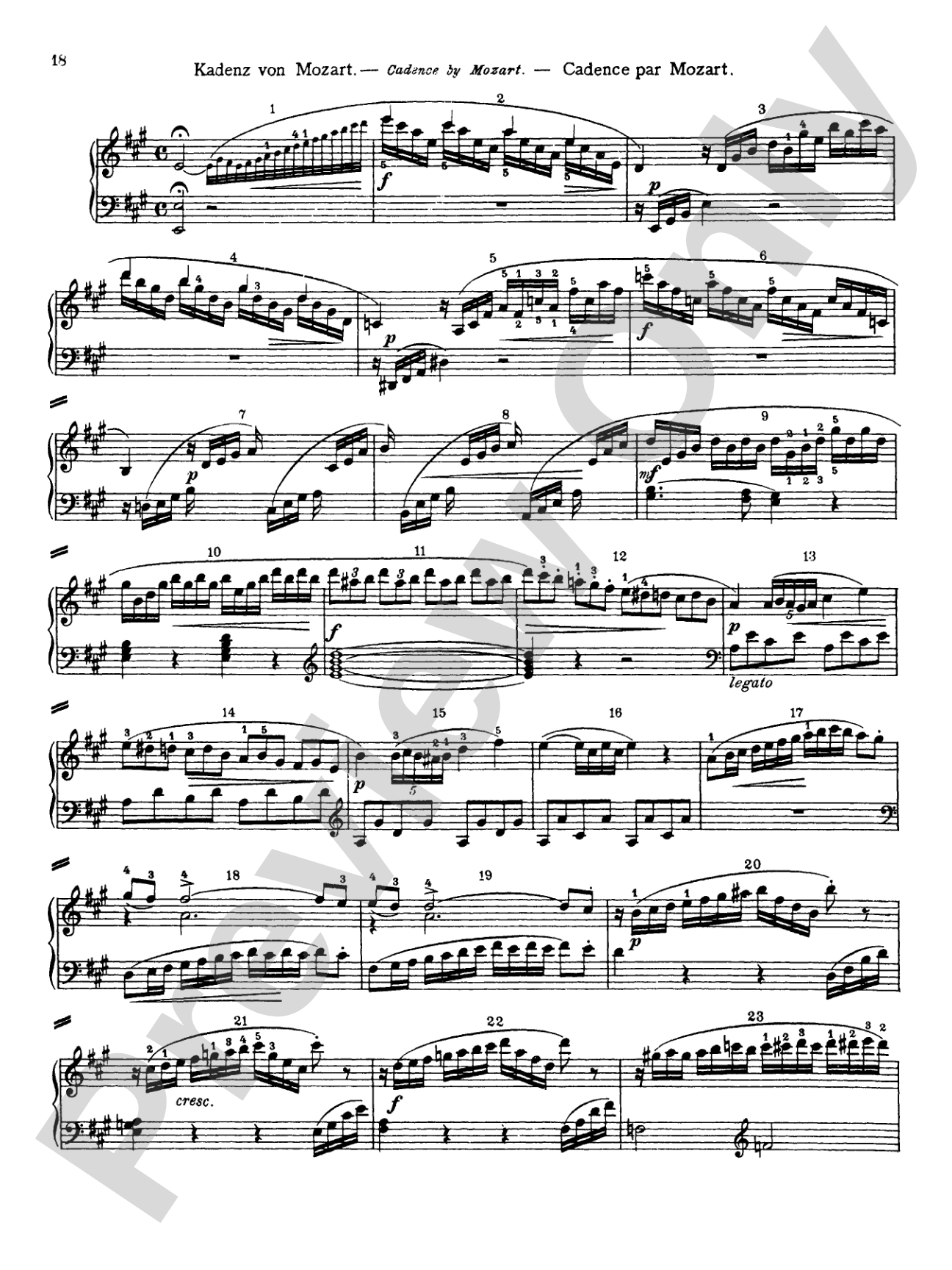 Mozart: Piano Concerto No. 12 in A Major, K. 414: Piano Duo (2 Pianos, 4 Hands) Book (2 copies required)