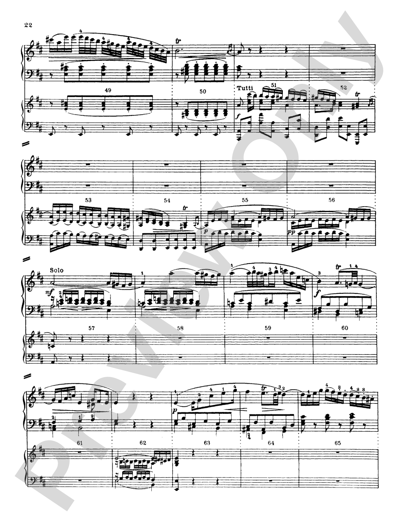 Mozart: Piano Concerto No. 12 in A Major, K. 414: Piano Duo (2 Pianos, 4 Hands) Book (2 copies required)