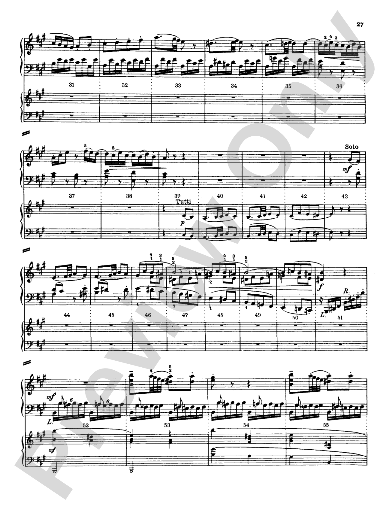 Mozart: Piano Concerto No. 12 in A Major, K. 414: Piano Duo (2 Pianos, 4 Hands) Book (2 copies required)