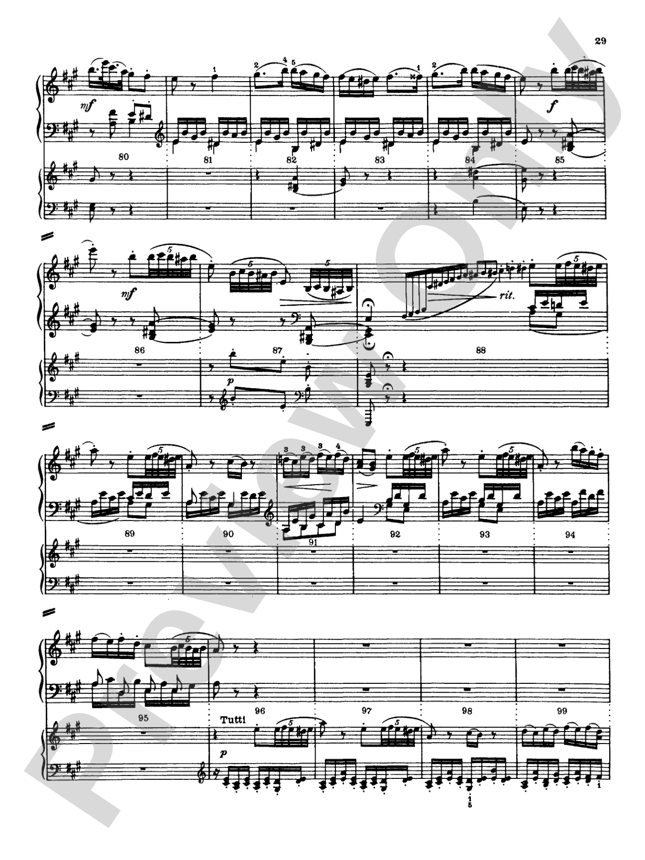 Mozart: Piano Concerto No. 12 in A Major, K. 414: Piano Duo (2 Pianos, 4 Hands) Book (2 copies required)