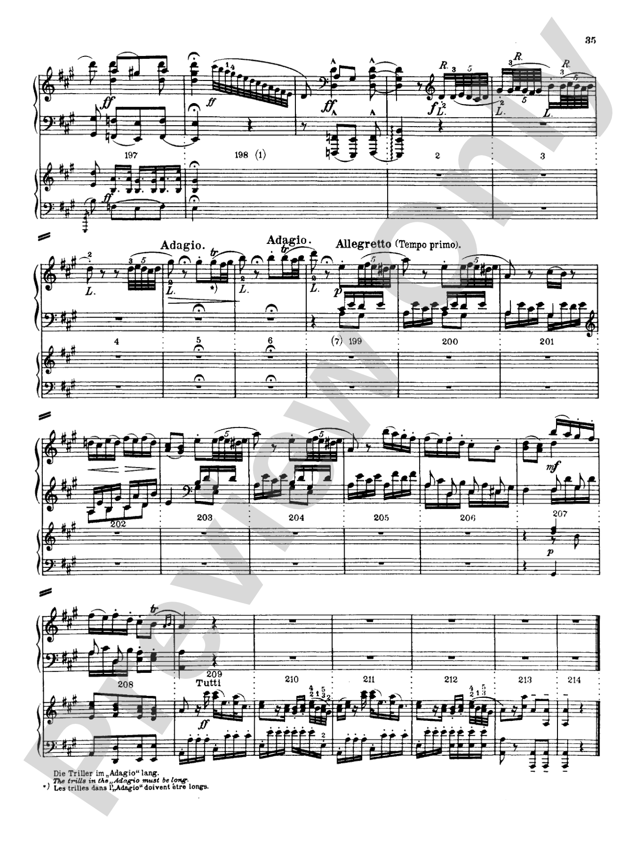 Mozart: Piano Concerto No. 12 in A Major, K. 414: Piano Duo (2 Pianos, 4 Hands) Book (2 copies required)