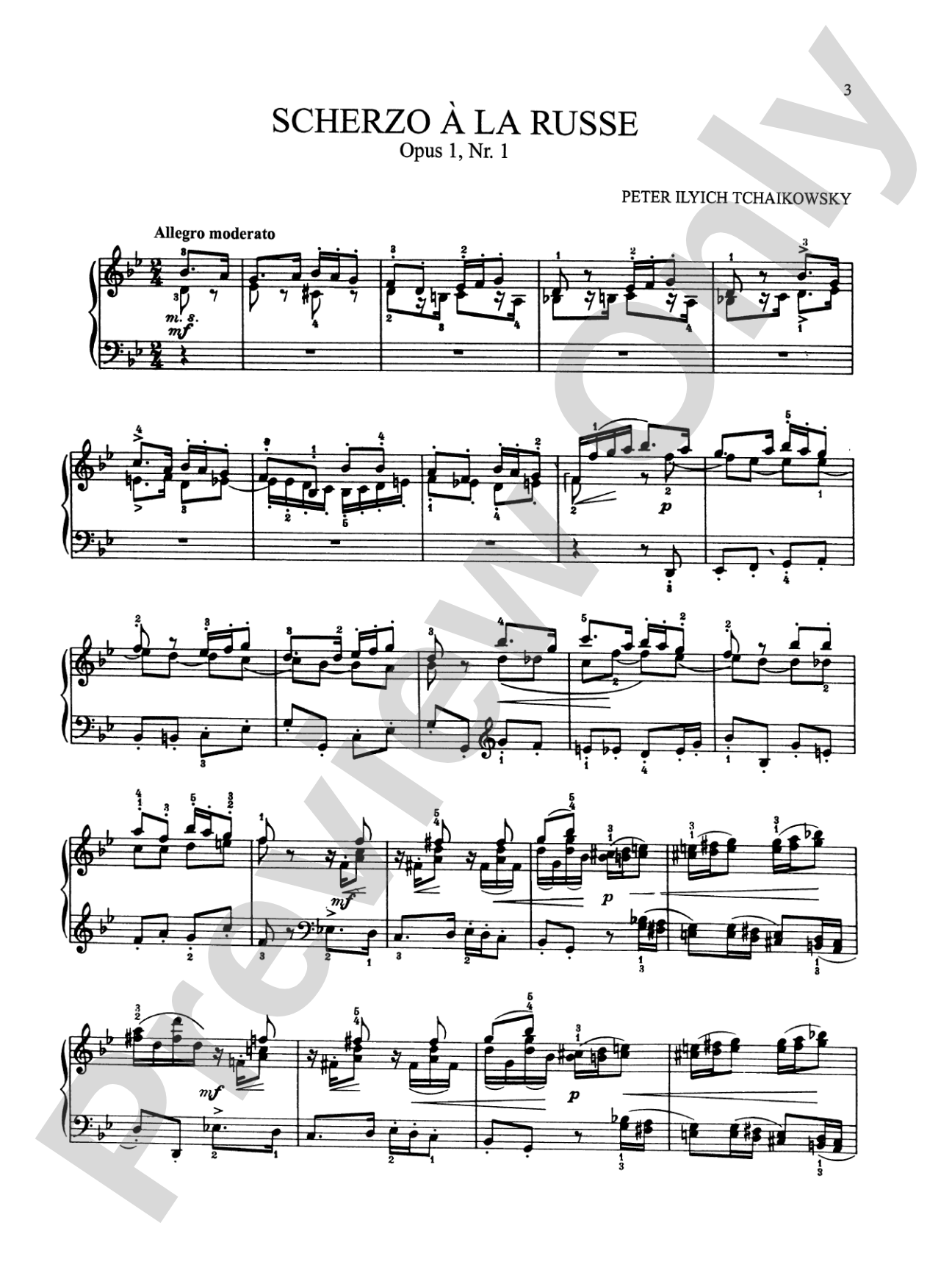 Tchaikovsky: Selected Works, Volume I: Piano Book