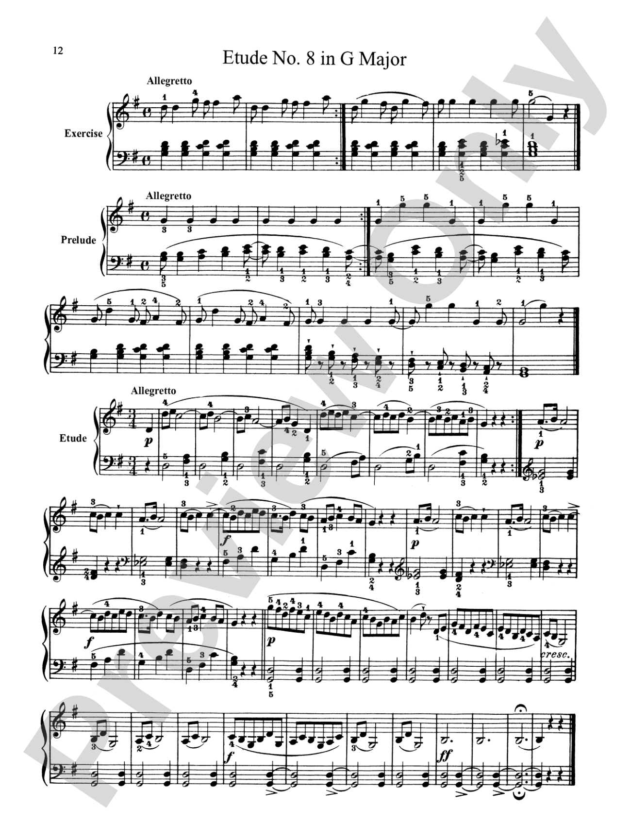 Bertini: Forty-nine Etudes, Op. 101 & 166